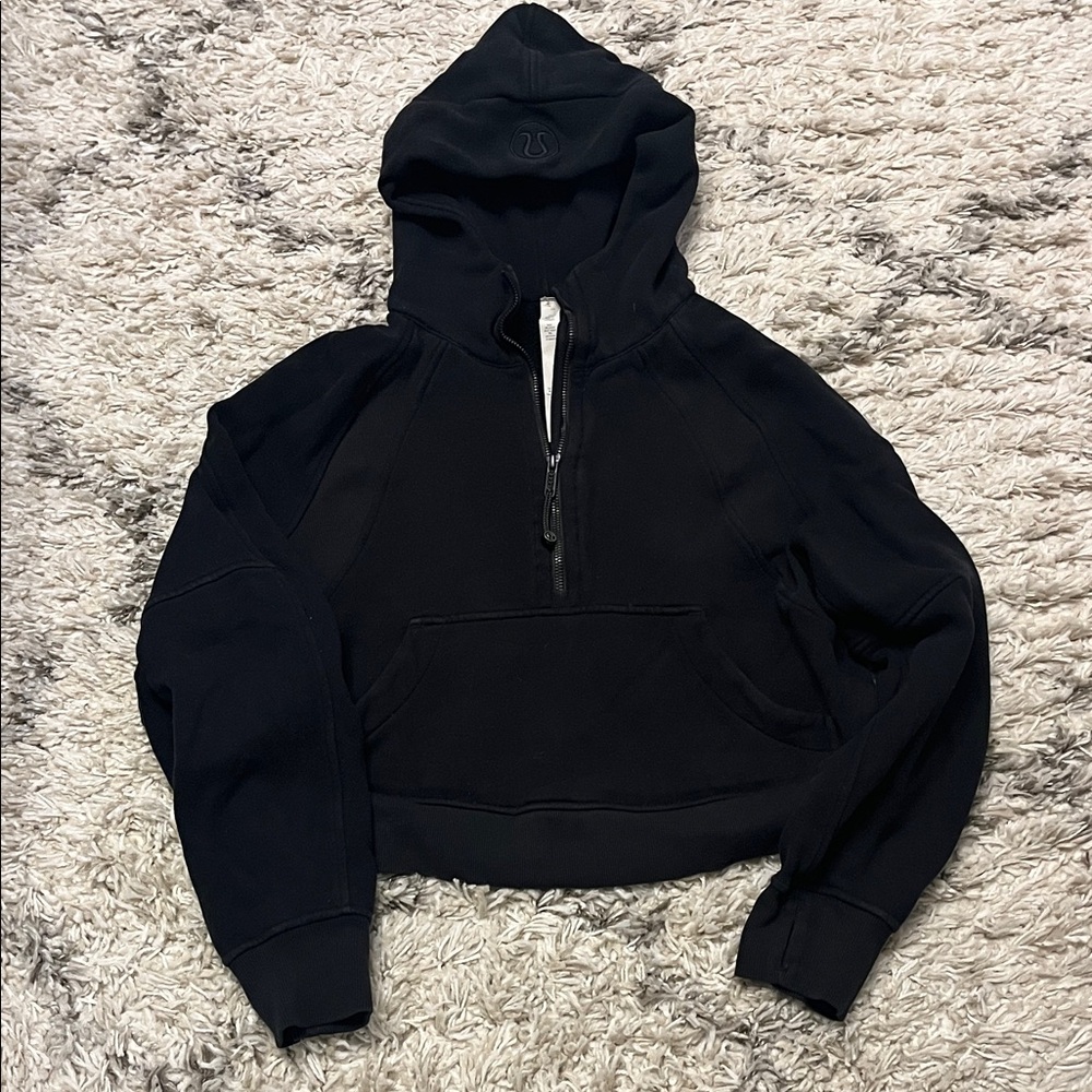 Lululemon scuba oversized half-zip hoodie. Size xs/s. Black. Pre-owned.